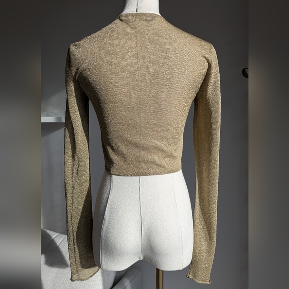 Zeynep Arcay Cropped Glitter Top - Picture 2 of 8